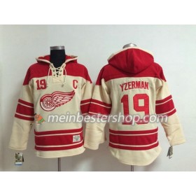 Detroit Red Wings Steve Yzerman 19 Cream Sawyer Hooded Sweatshirt - Herren